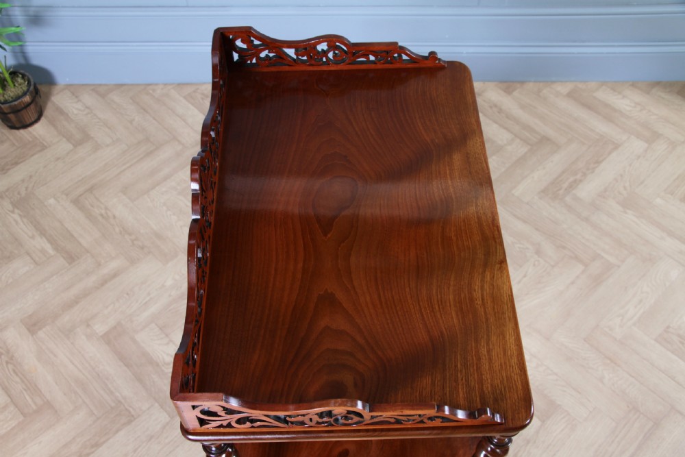 Rare Antique Victorian Mahogany 3 Tier Barley Twist What Not Display Shelf With Drawer C1860 View XXI
