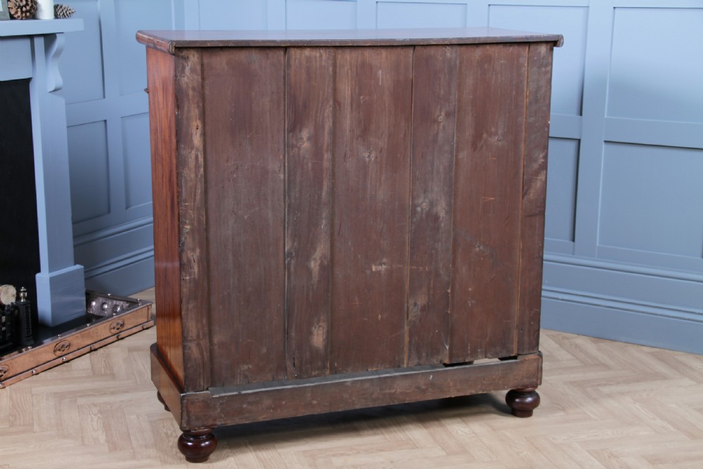 Antique Original Victorian Fiddle Back Mahogany Tall Scottish Chest of 6 Drawers C1870 View XVI