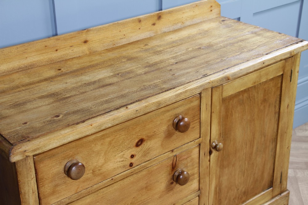 Original Antique Victorian Stripped Pine Kitchen Chest of drawers C1880 View XVI