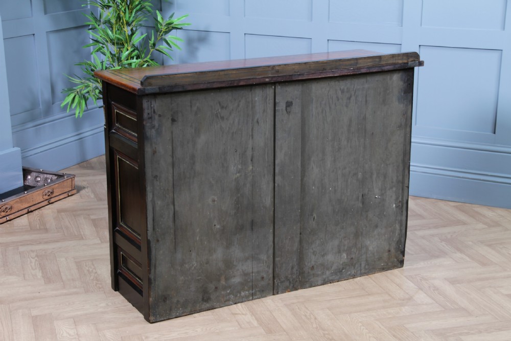 Antique Victorian Aesthetic Movement Walnut Ebonised Gilt & Painted Sideboard Dated 1869 View VIII