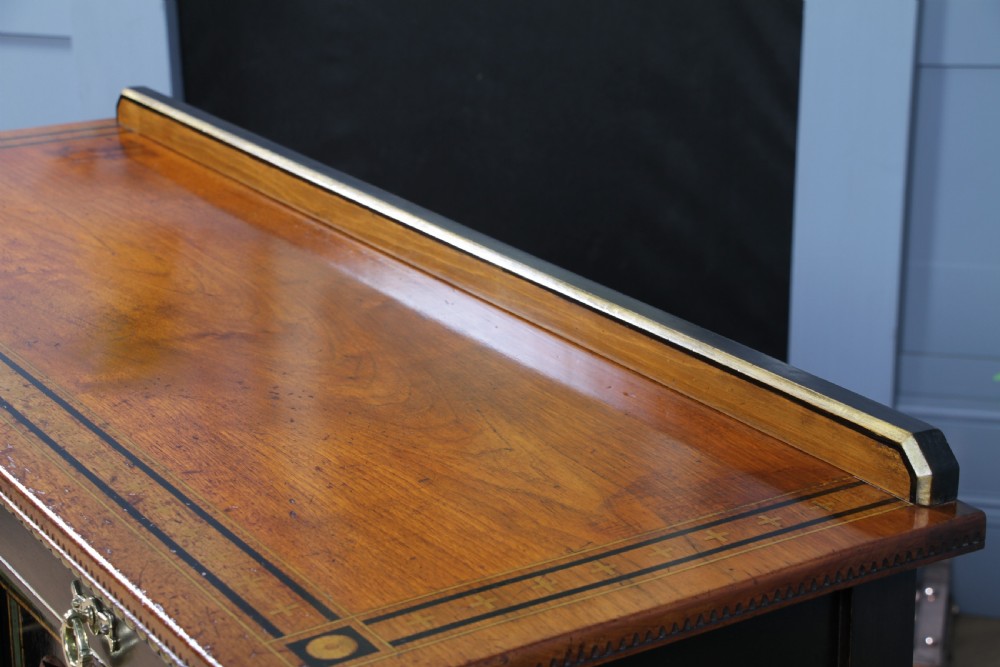 Antique Victorian Aesthetic Movement Walnut Ebonised Gilt & Painted Sideboard Dated 1869 View XII