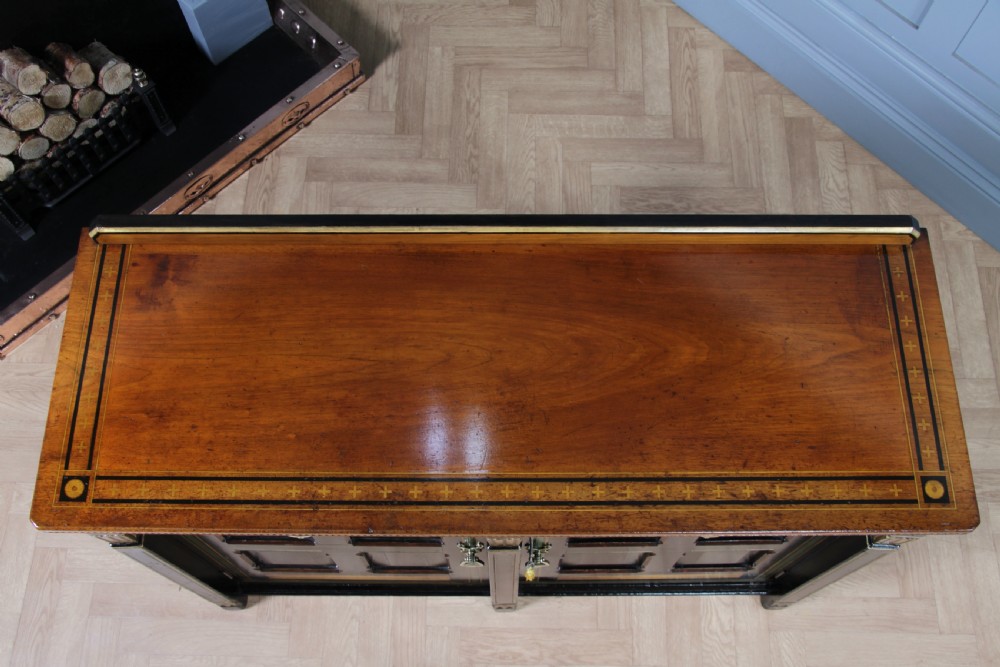 Antique Victorian Aesthetic Movement Walnut Ebonised Gilt & Painted Sideboard Dated 1869 View XXIII