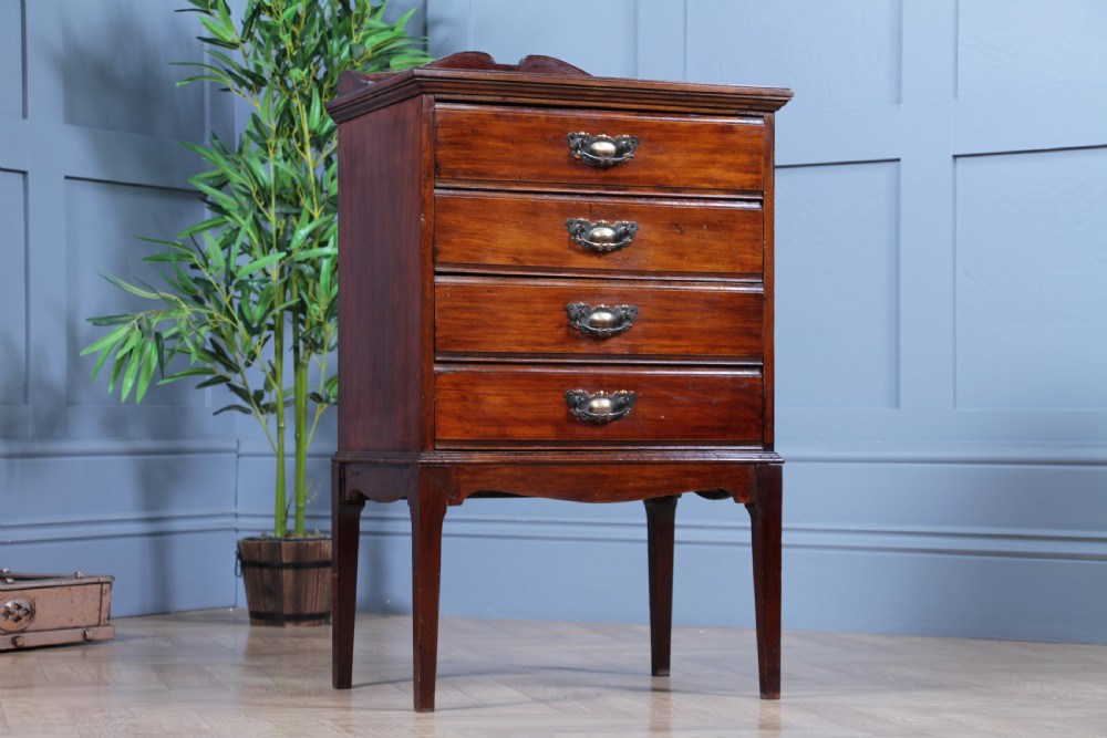 Antique Edwardian Art Nouveau Music Sheet Cabinet of 5 Drop Front Drawers View VI