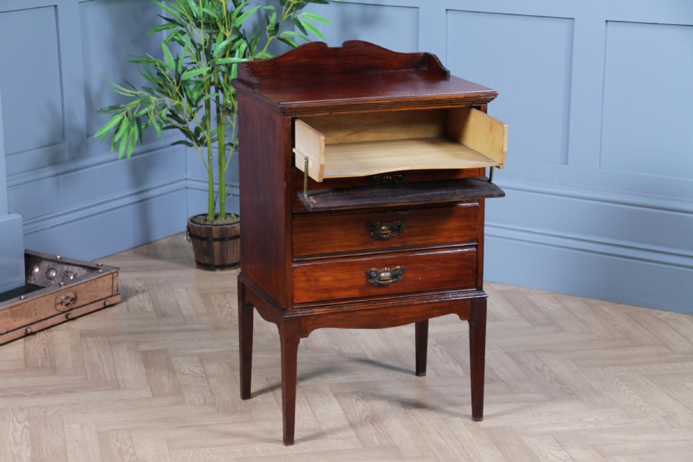 Antique Edwardian Art Nouveau Music Sheet Cabinet of 5 Drop Front Drawers View VIII