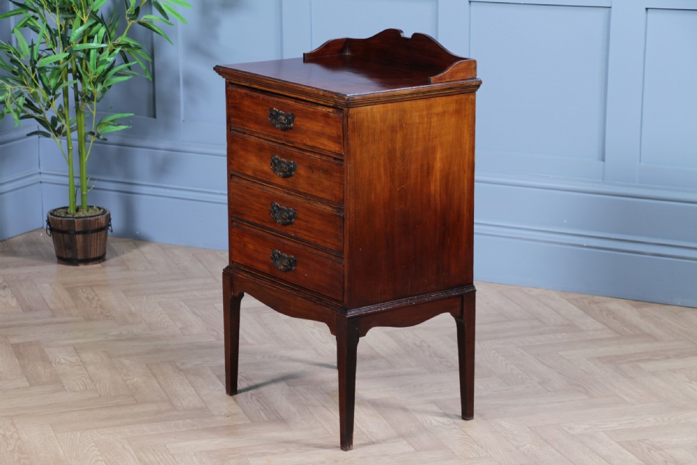 Antique Edwardian Art Nouveau Music Sheet Cabinet of 5 Drop Front Drawers View XI