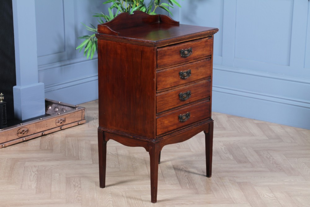 Antique Edwardian Art Nouveau Music Sheet Cabinet of 5 Drop Front Drawers View XII