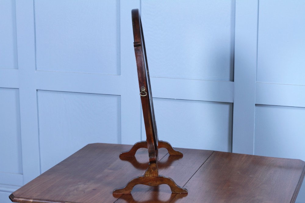Antique Edwardian Oval Mahogany Dressing Table Toilet Swing Mirror Sheraton Cheval C1900 View VI