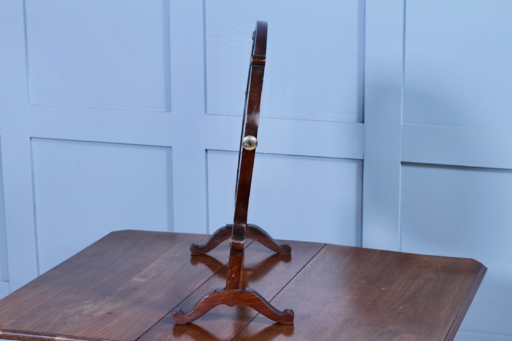 Antique Edwardian Oval Mahogany & Brass Dressing Table Toilet Swing Mirror Cheval C1900
 View IX