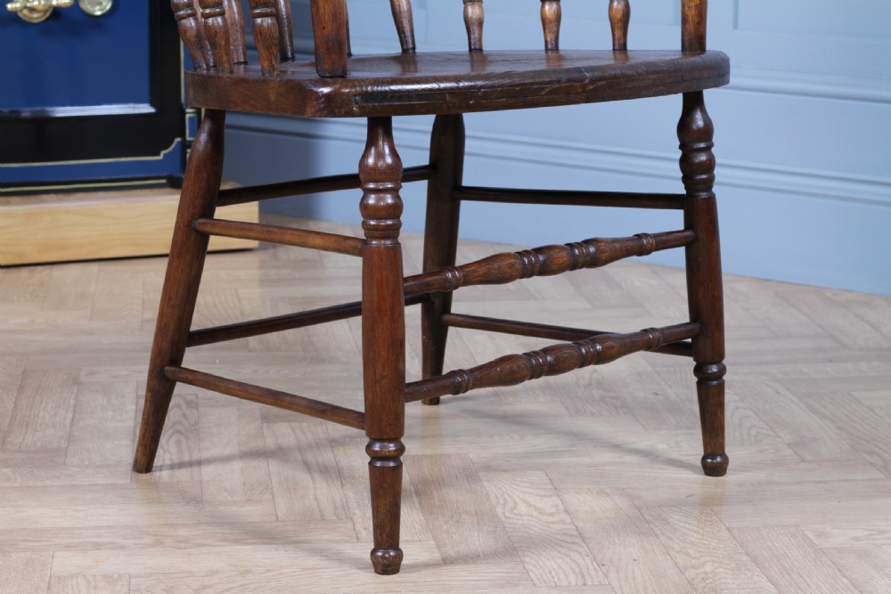 Antique American Oak Bentwood Spindle Back Office Desk Armchair Elbow Chair 1890 View VI