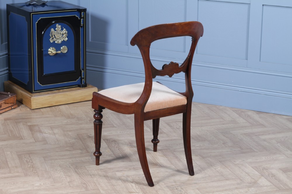 Set of 4 Antique Early Victorian Carved Crown Back Mahogany Dining Chairs C1840 View XIII