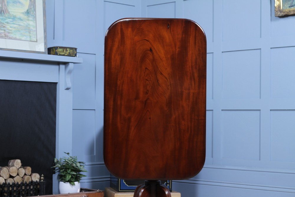 Antique William IV Early Victorian Small Solid Mahogany Tilt Top Breakfast Table  View X
