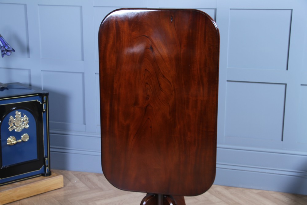 Antique William IV Early Victorian Small Solid Mahogany Tilt Top Breakfast Table  View XII