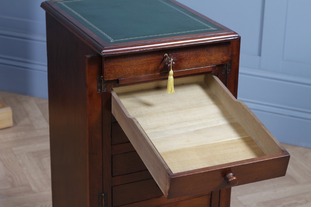 Antique Late Victorian Walnut Wellington Filing Chest of 9 Drawers C1890 View IX