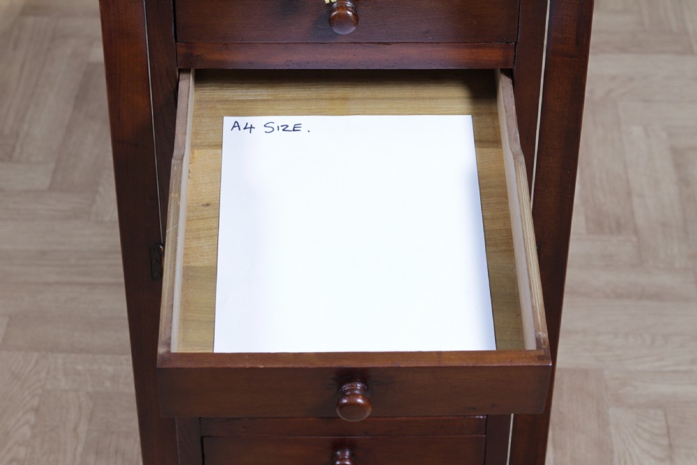 Antique Late Victorian Walnut Wellington Filing Chest of 9 Drawers C1890 View X