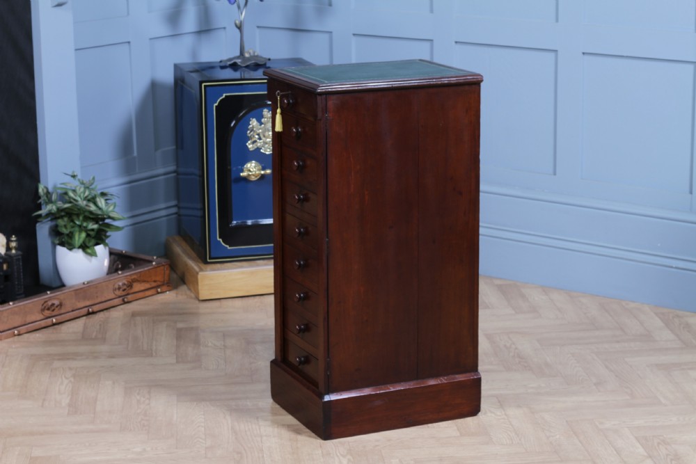 Antique Late Victorian Walnut Wellington Filing Chest of 9 Drawers C1890 View XIII