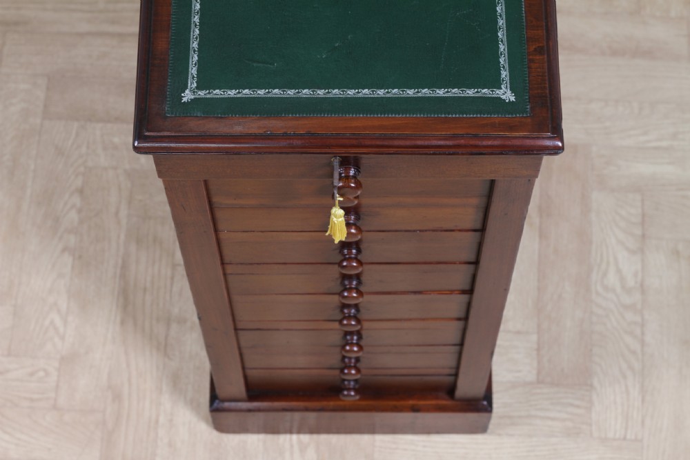 Antique Late Victorian Walnut Wellington Filing Chest of 9 Drawers C1890 View XVI