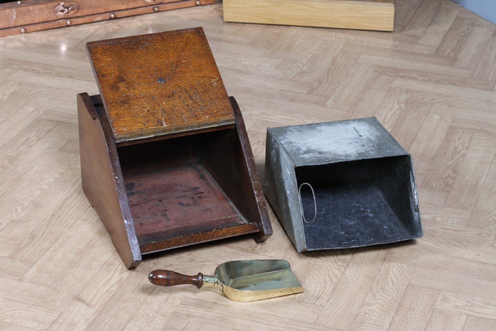 Antique Edwardian Art Nouveau Oak Carved Fireside Coal Purdonium Scuttle Box C1900 View VIII