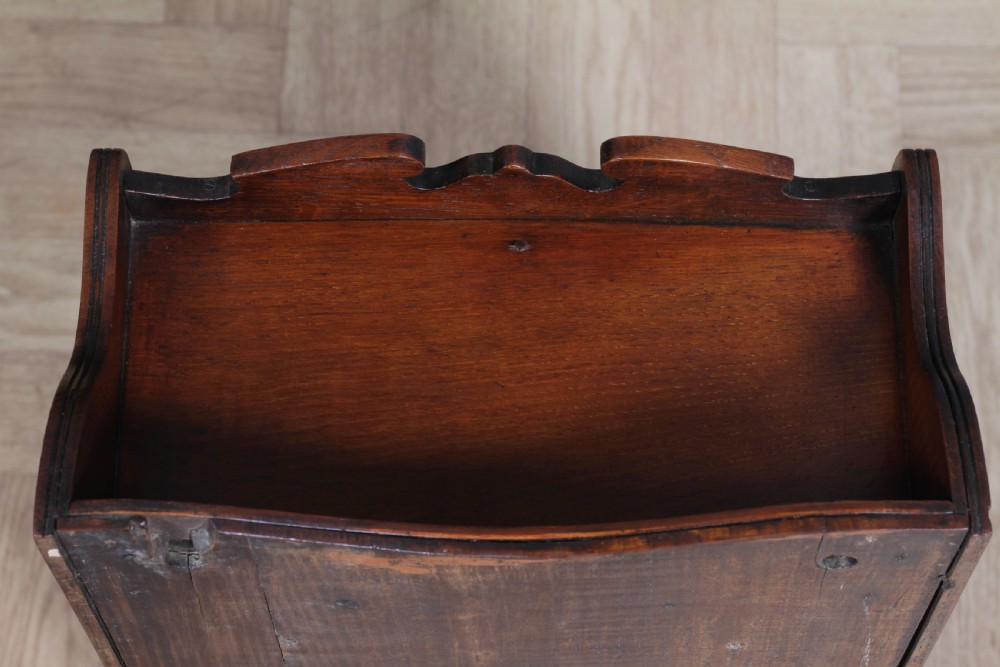 Small Antique Oak Arts & Crafts 2 door Hanging Smokers Pipe Cabinet View XX