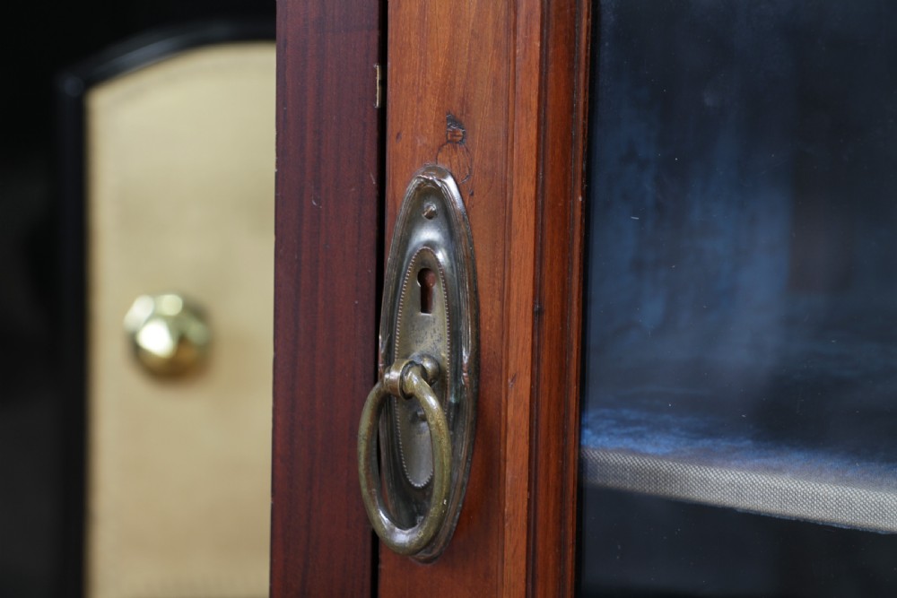 Antique Art Nouveau Mahogany Glazed Display Cabinet Bedside Cupboard Music 1900 View X