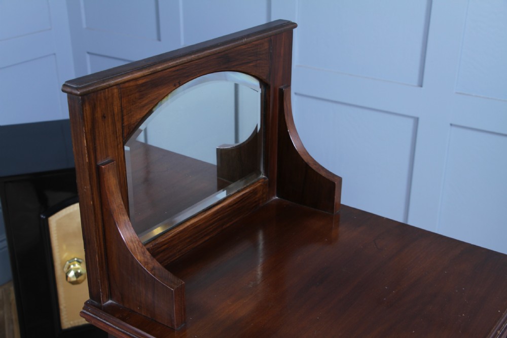 Antique Art Nouveau Mahogany Glazed Display Cabinet Bedside Cupboard Music 1900 View XIII