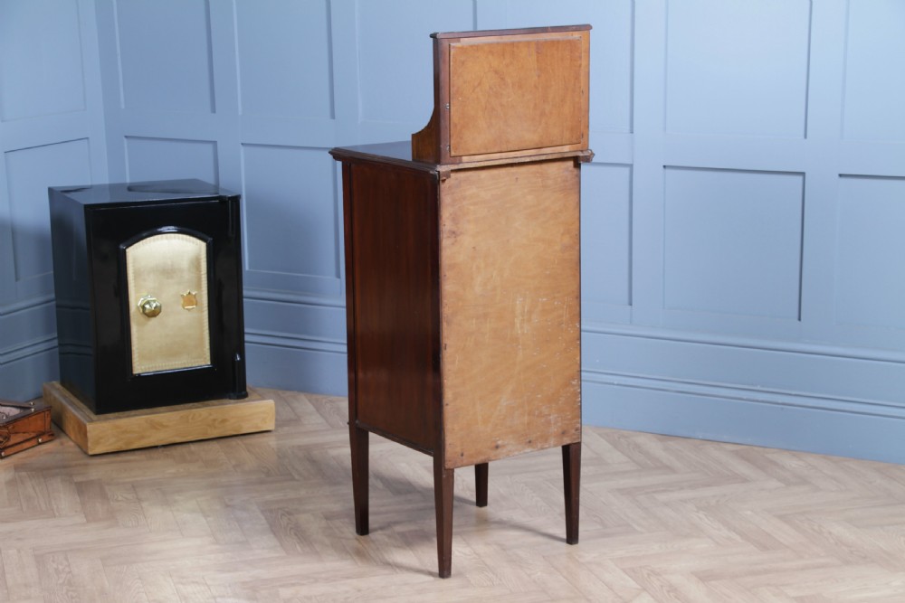 Antique Art Nouveau Mahogany Glazed Display Cabinet Bedside Cupboard Music 1900 View XVIII