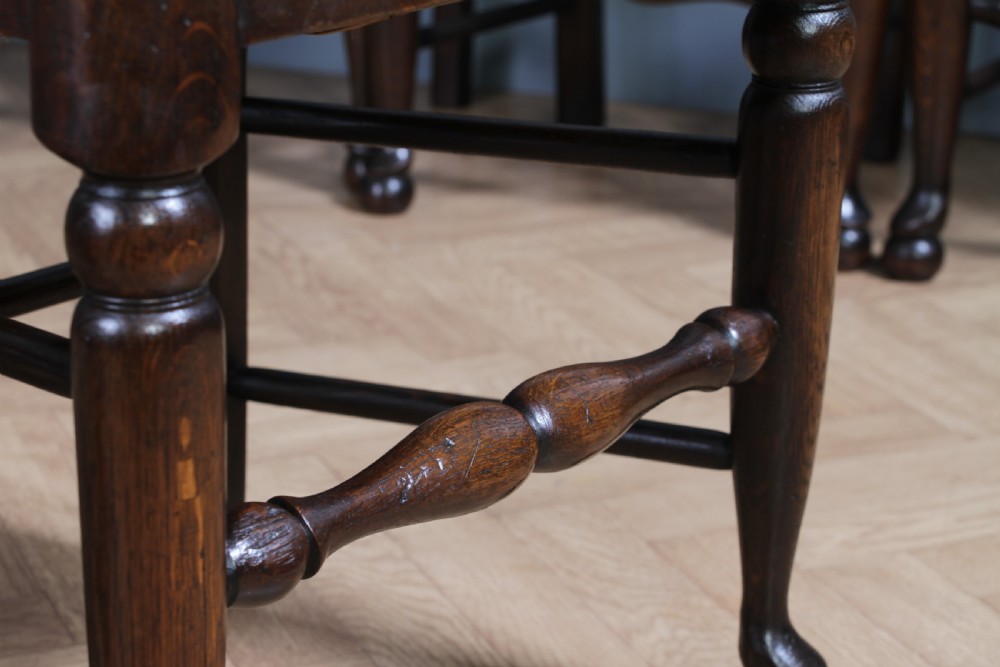 Titchmarsh & Goodwin Set of 9 Ladder Back Solid Oak Rush Seated Dining Chairs 8 View X