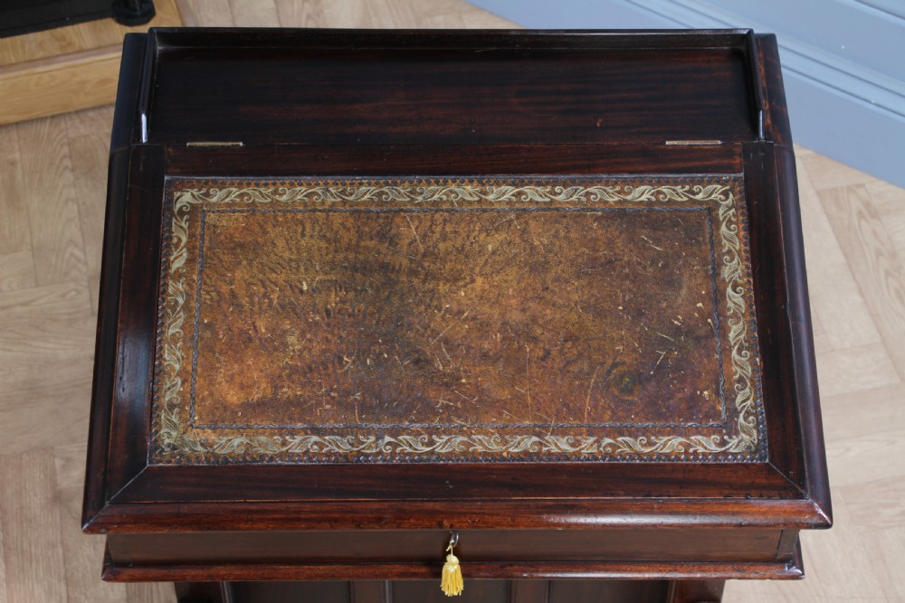 Antique Original Edwardian Walnut 3 Drawer Davenport Writing Desk C1890 View XIII