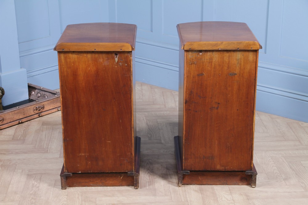 Pair of Antique Victorian Bow Front Mahogany Bedside Chests of Drawers C1850 View XXII