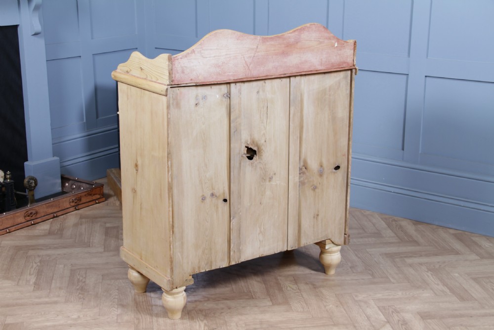 Original Antique Victorian Natural Light Pine Washstand Chest of 5 Drawers C1870 View X