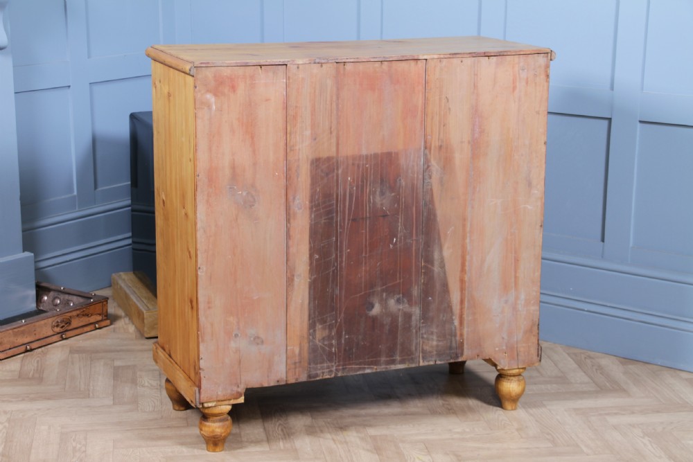 Original Antique Victorian Stripped Pine Chest of 5 Drawers Restored C1880 View XVI