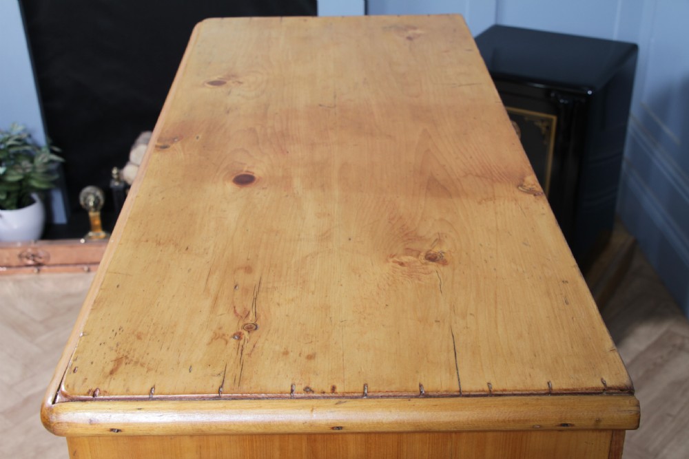 Original Antique Victorian Stripped Pine Chest of 5 Drawers Restored C1880 View XVIII