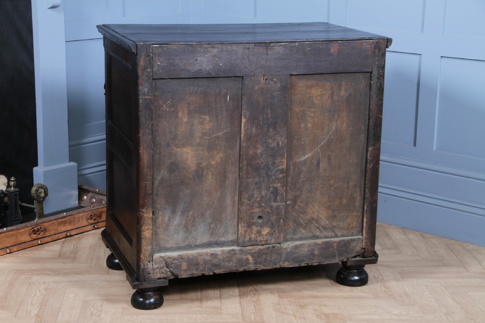 Original 17th Century Antique Jacobean Oak Chest of 6 Drawers Primitive C1680 View XVII
