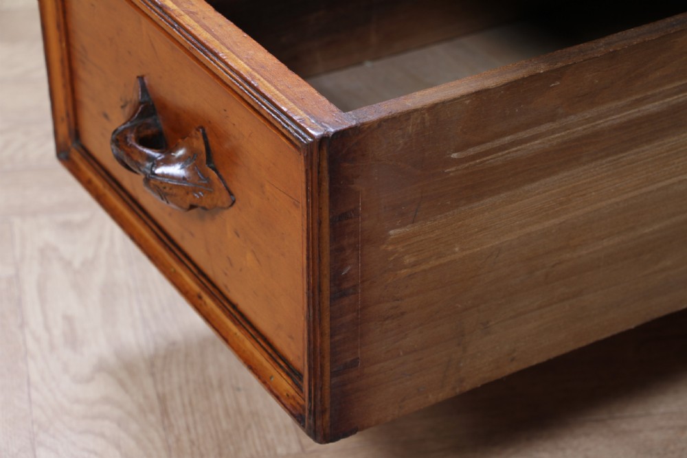 Antique American Smith & Co Maple 9 Drawer Twin Pedestal Writing Desk C1860 View XVI