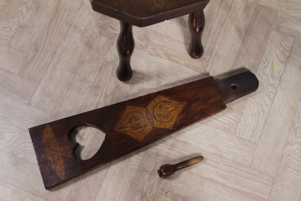 Antique Edwardian Arts & Crafts Fruitwood Small Spinning Chair Stool C1900 View XIV