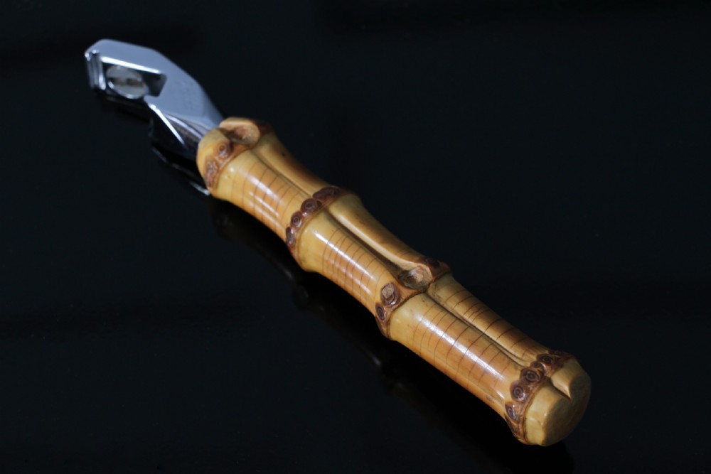 Vintage Danilo Bamboo Handle Bottle Opener Made in France Breveté S.G.D.G C1930 View VII