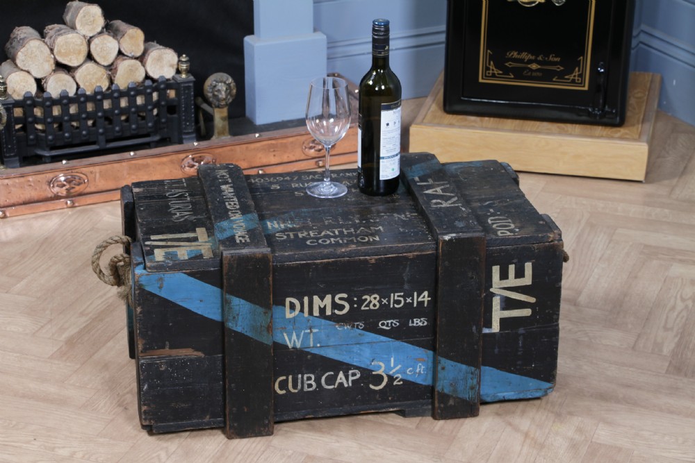 Antique Vintage RAF Military Chest Ministry Of Defence Royal Air Force View XX