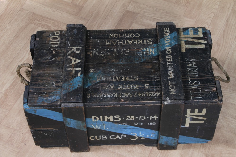 Antique Vintage RAF Military Chest Ministry Of Defence Royal Air Force View V