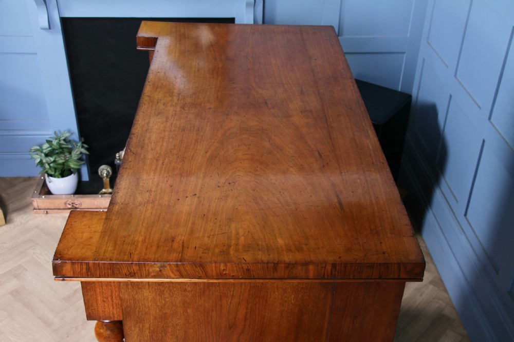 Antique Original Victorian Figured Walnut Bobbin Turned Large Scottish Chest of 6 Drawers 1850 View VIII