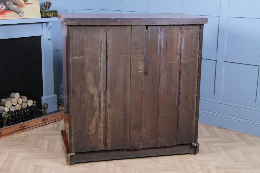 Antique Original Victorian Figured Walnut Bobbin Turned Large Scottish Chest of 6 Drawers 1850 View XIII