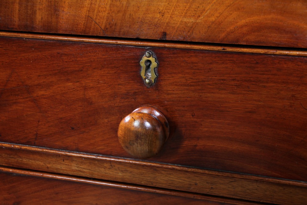 Original Antique Victorian Mahogany Compact Chest of 5 Drawers Restored C1870 View XI