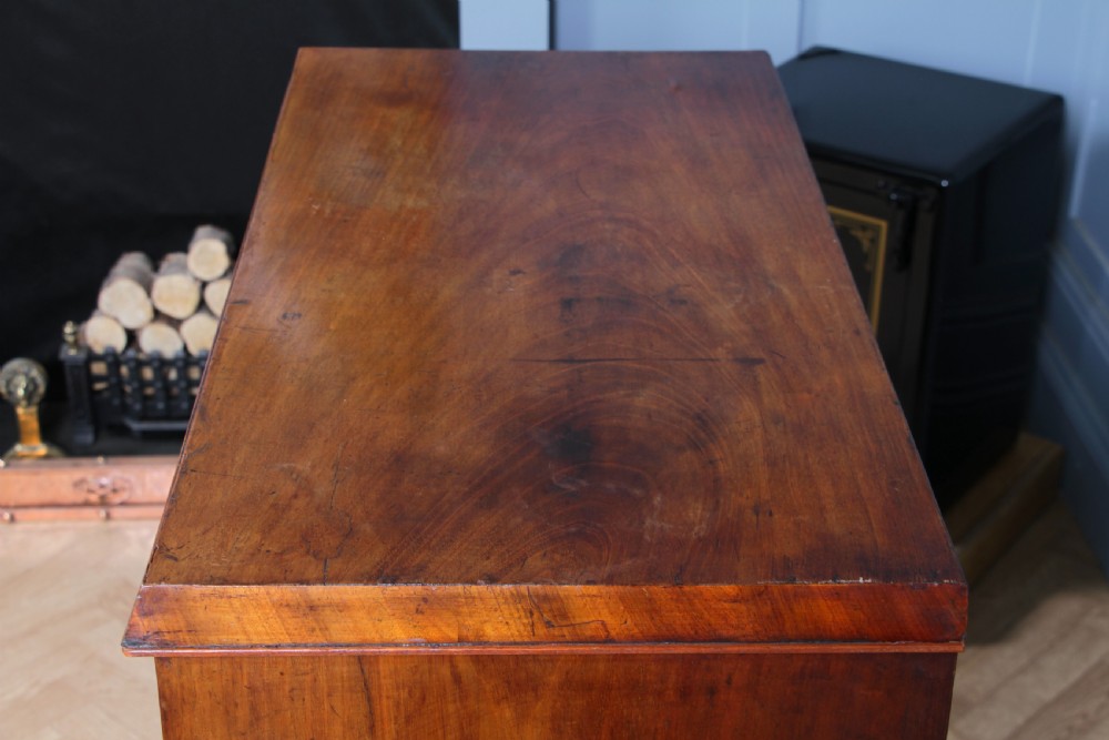 Original Antique Victorian Mahogany Compact Chest of 5 Drawers Restored C1870 View XII