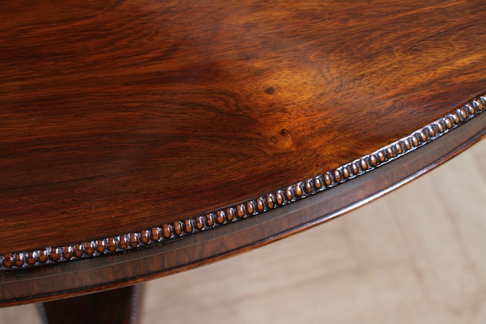 Antique Regency William IV Rosewood Grand Tilt Top Round Dining Table C1830 View VI