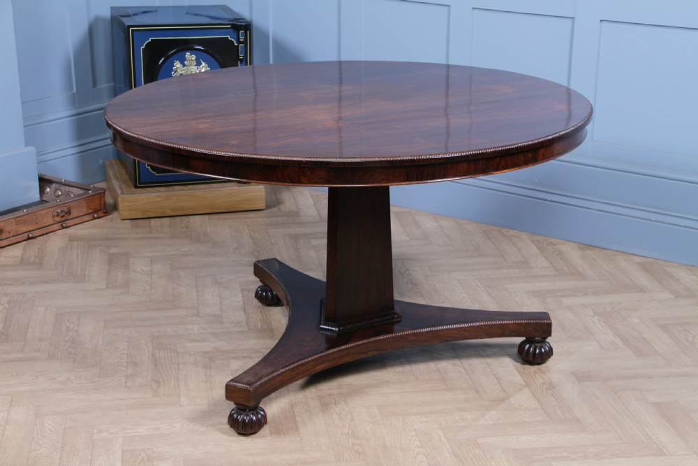 Antique Regency William IV Rosewood Grand Tilt Top Round Dining Table C1830 View VIII