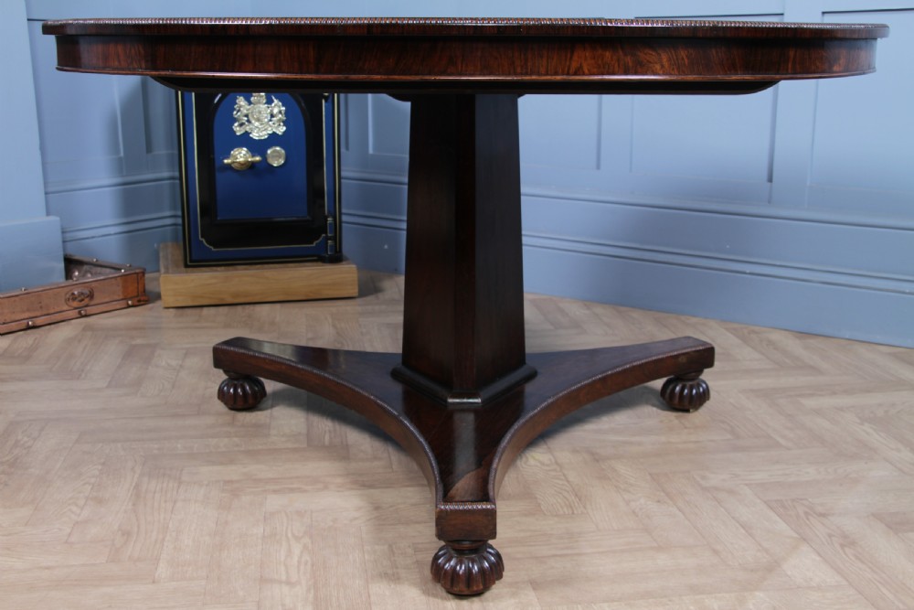 Antique Regency William IV Rosewood Grand Tilt Top Round Dining Table C1830 View XV