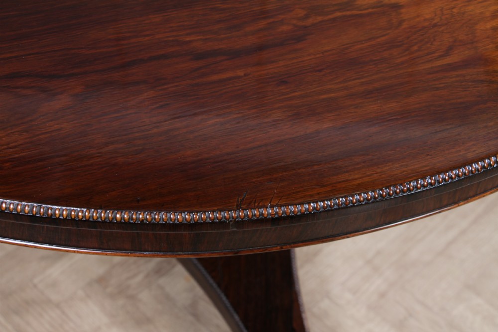 Antique Regency William IV Rosewood Grand Tilt Top Round Dining Table C1830 View XVIII