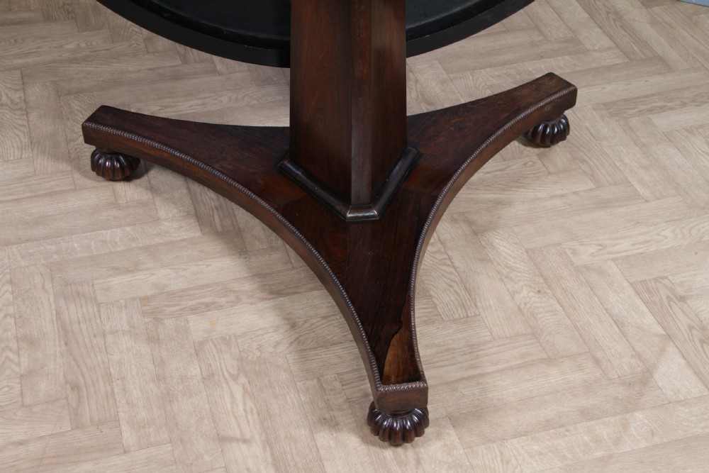 Antique Regency William IV Rosewood Grand Tilt Top Round Dining Table C1830 View XIX