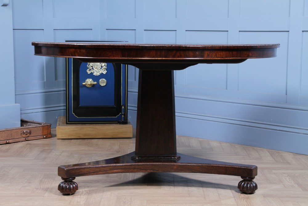 Antique Regency William IV Rosewood Grand Tilt Top Round Dining Table C1830 View XXI