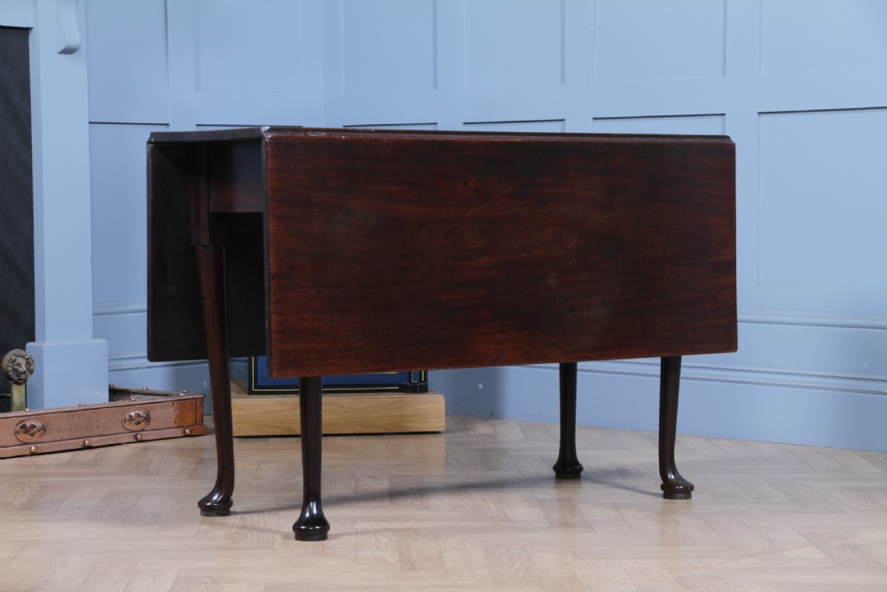 Original Antique Georgian Solid Mahogany Drop Leaf Queen Anne Dining Table C1840 View III