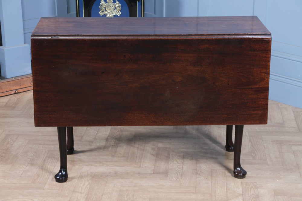 Original Antique Georgian Solid Mahogany Drop Leaf Queen Anne Dining Table C1840 View V