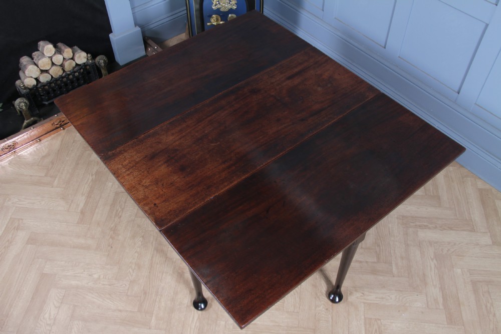 Original Antique Georgian Solid Mahogany Drop Leaf Queen Anne Dining Table C1840 View VII